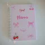 2025 Combo 2 Cute Bow Planner & Desk Calendar & 3 Notebooks