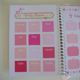 2025 Combo 2 Cute Bow Planner & Desk Calendar & 3 Notebooks