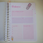 2025 Combo 2 Cute Bow Planner & Desk Calendar & 3 Notebooks