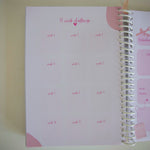 2025 Combo 2 Cute Bow Planner & Desk Calendar & 3 Notebooks