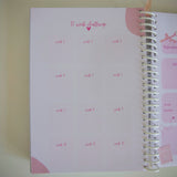 2025 Combo 2 Cute Bow Planner & Desk Calendar & 3 Notebooks