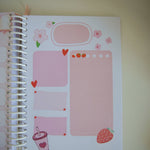 2025 Combo 2 Cute Bow Planner & Desk Calendar & 3 Notebooks