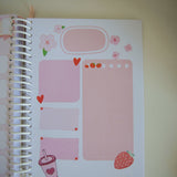 2025 Combo 2 Cute Bow Planner & Desk Calendar & 3 Notebooks