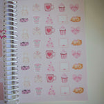 2025 Combo 2 Cute Bow Planner & Desk Calendar & 3 Notebooks