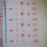 2025 Combo 2 Cute Bow Planner & Desk Calendar & 3 Notebooks