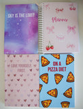 2025 Combo 2 Cute Bow Planner & Desk Calendar & 3 Notebooks