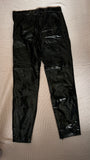 Black Patent Faux Leather Pants