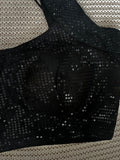 Black Sequined Blouse