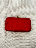 Red Partywear Clutch Bag