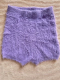 Lilac Fur Shorts