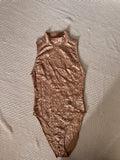 Brown Lacy Bodysuit