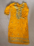 Yellow Embroidered Kurti