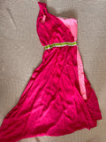 Shades of Pink One Shoulder Dress