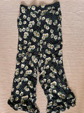 Black Floral Pants