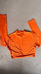 FullSleeves Orange Crop Top