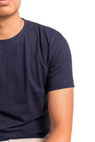 Men's Navy Blue Solid Tee