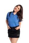 Women's Blue Polo Tee