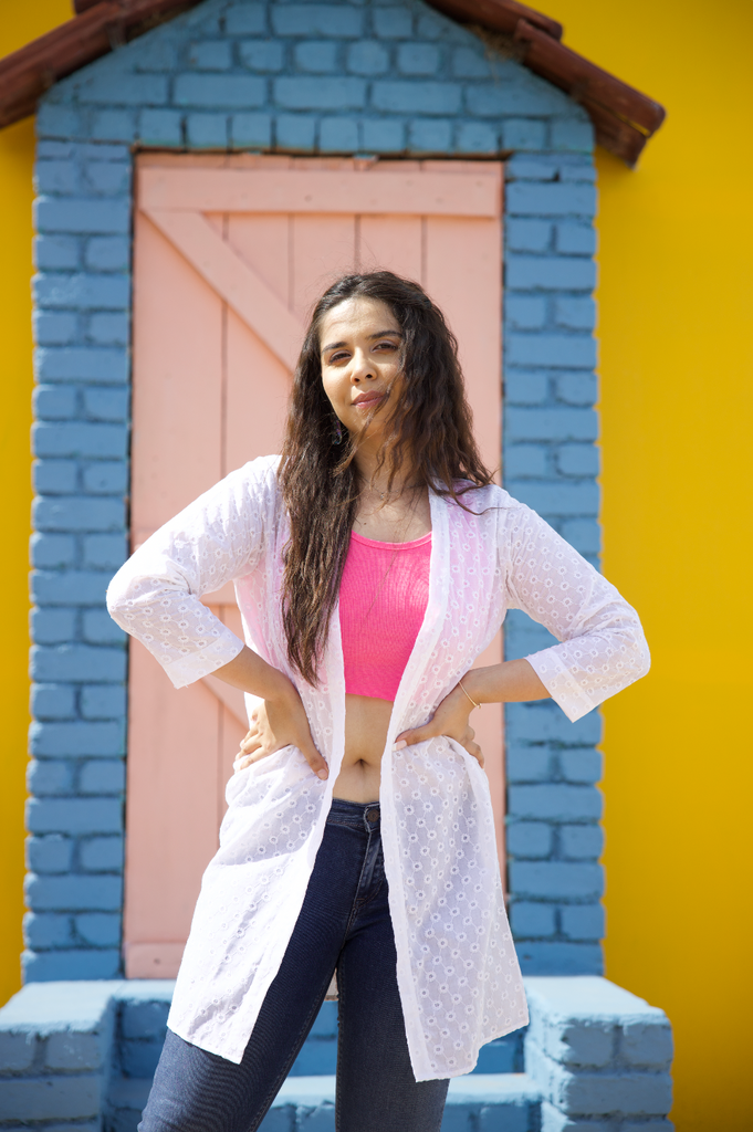 Embroidered sales cape jacket